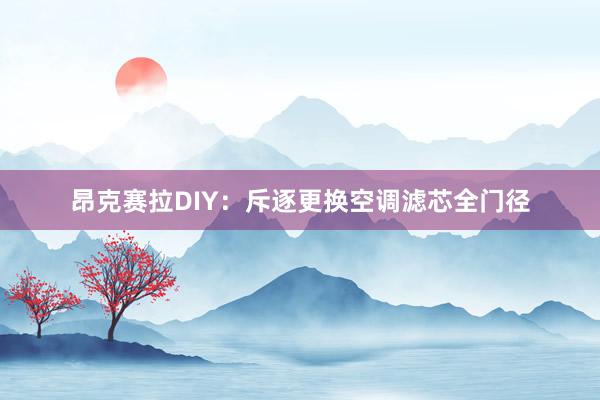 昂克赛拉DIY：斥逐更换空调滤芯全门径